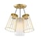 Designers Fountain Liana 19 in. 4-Light Brushed Gold Glam Semi Flush Mount with Etched Glass and Wire Cage Shades D328M-SF-BG - alternate 8